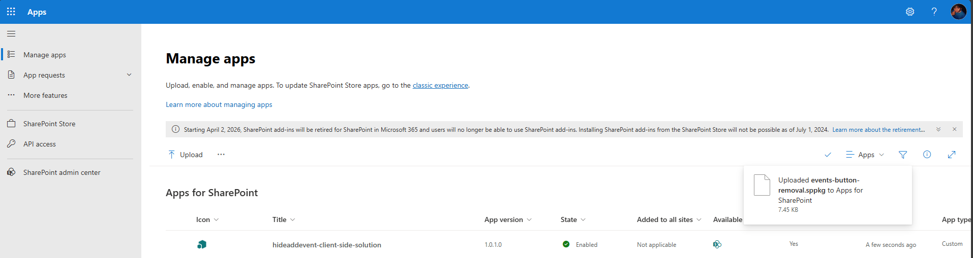 SPFx Events Webpart UI